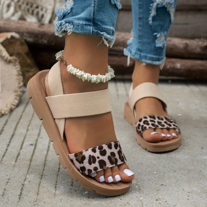 🔥Mega Sale - Buy Now & Save 50% OFF🔥Women's Comfortable & Versatile Leopard Print Sandals Roman Shoes