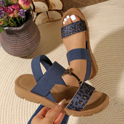 🔥Mega Sale - Buy Now & Save 50% OFF🔥Women's Comfortable & Versatile Leopard Print Sandals Roman Shoes