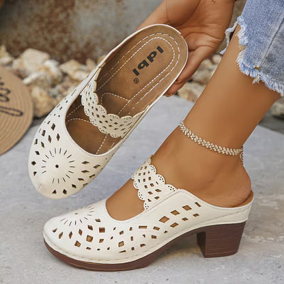 🔥Best Seller-Last Day Sale 60% OFF🔥Women's Breathable Cutout Mules - Lightweight Design for Summer Errands