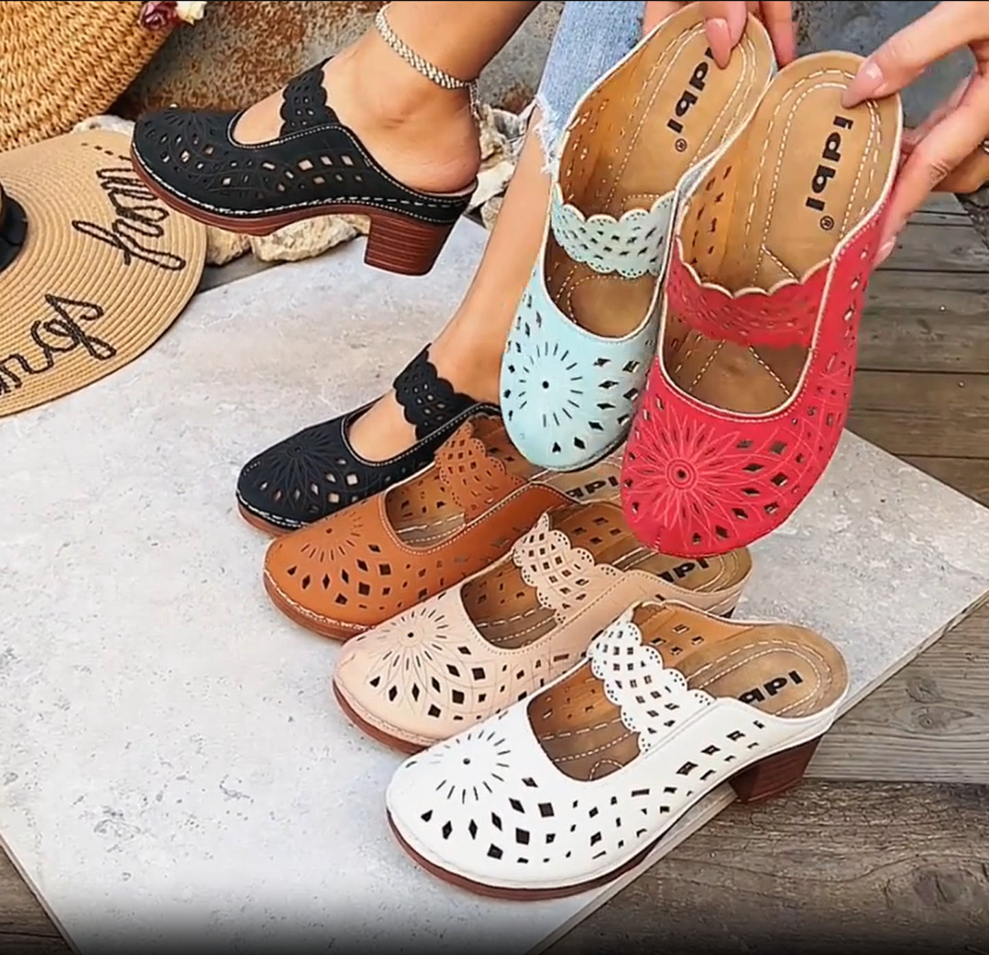 🔥Best Seller-Last Day Sale 60% OFF🔥Women's Breathable Cutout Mules - Lightweight Design for Summer Errands