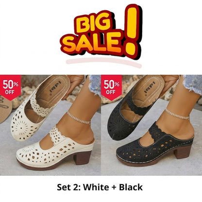 🔥Best Seller-Last Day Sale 60% OFF🔥Women's Breathable Cutout Mules - Lightweight Design for Summer Errands